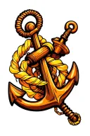 anchor wrapped tattoo design idea