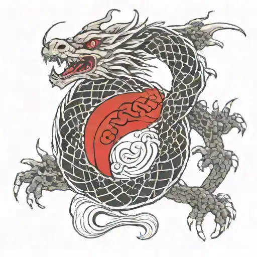 ouroboros dragon tattoo design idea