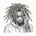 emo,depression,darkness,lonely,suicidal,sad,dark skinned male,dyed short dreads fully hiding face,teens,no tattoos,skinn tattoo design idea