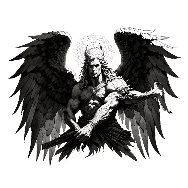 archangel uriel tattoo design idea