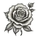 dead rose tattoo design idea