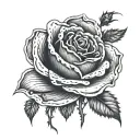dead rose tattoo design idea
