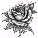 dead rose tattoo design idea