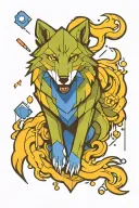 wolf minecraft tattoo design idea