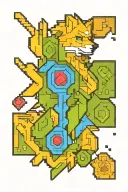 wolf minecraft tattoo design idea