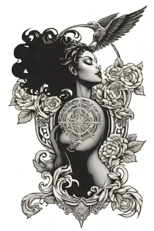 Design a feminine tattoo honoring Goddess Veritas and my passion for truth. The tattoo will be placed on my side/ribs tattoo design idea