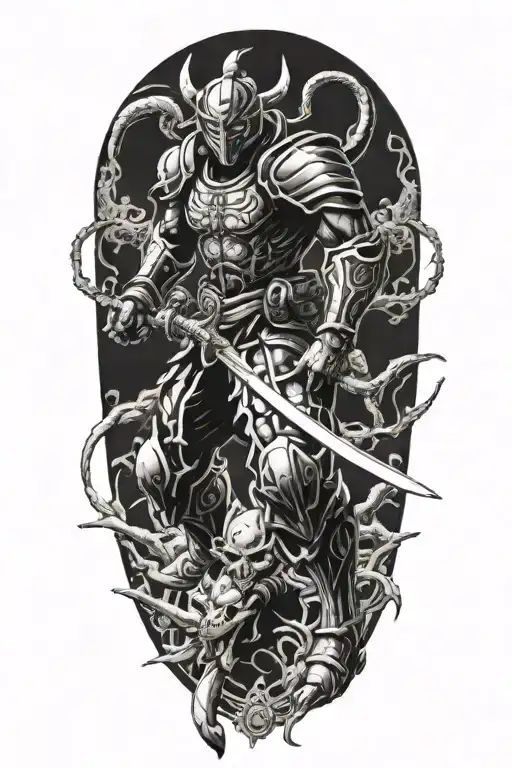 Yoshimitsu Tekken tattoo design idea