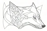 wolf face made tattoo design idea