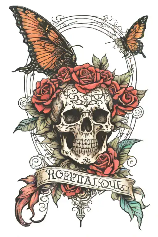 based on the lyrics for the being me the horizon song "hospital for Souls" tattoo design idea