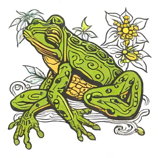 quenepas, cook a frog tattoo design idea