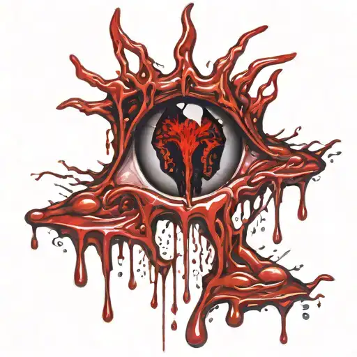 Blood dripping tattoo design idea