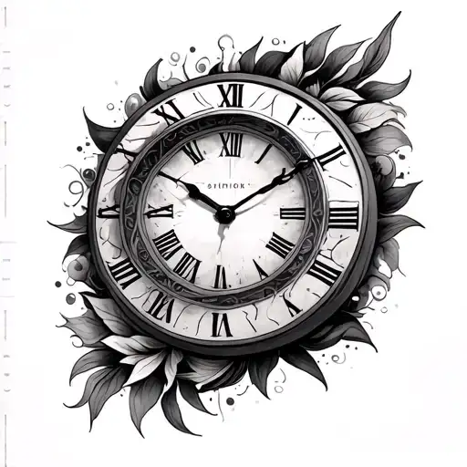 Gemini & Time tattoo design idea