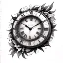 Gemini & Time tattoo design idea