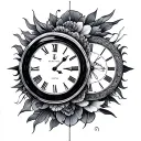 Gemini & Time tattoo design idea