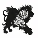 lion with wings tattoo design idea