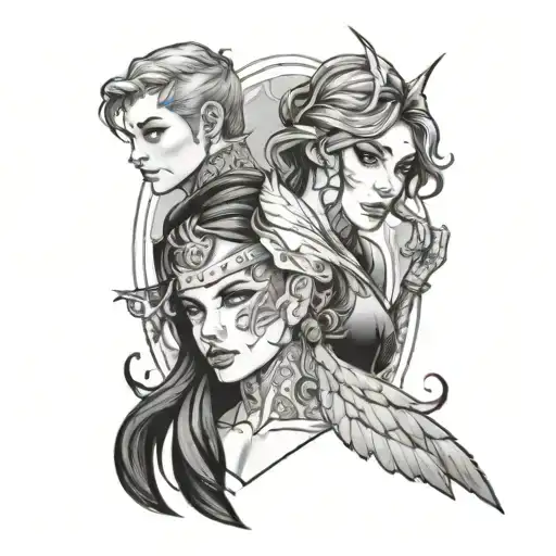 Celia and Lucas Destiny tattoo design idea