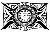 clock with Roman numerals tattoo design idea