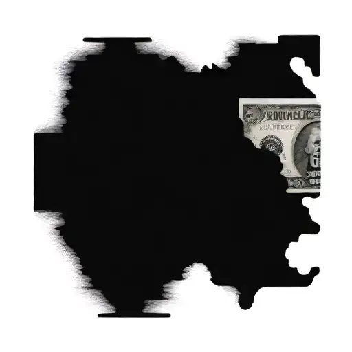 100 dollars bill tattoo design idea