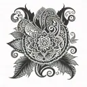 henna sleeve tattoo design idea
