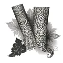henna sleeve tattoo design idea