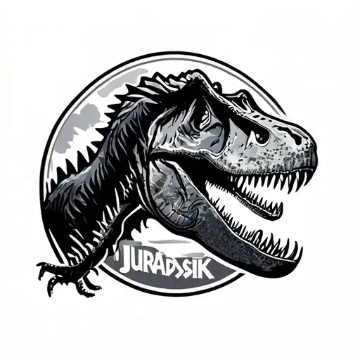 Jurassic Park minimalist tattoo design idea