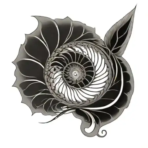 fibonacci spiral, Life intertwined tattoo design idea
