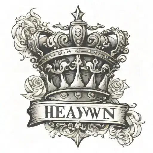 crown with the words heavy lies the crown above it written in old English tattoo design idea
