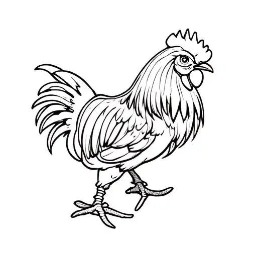 a rooster tattoo design idea