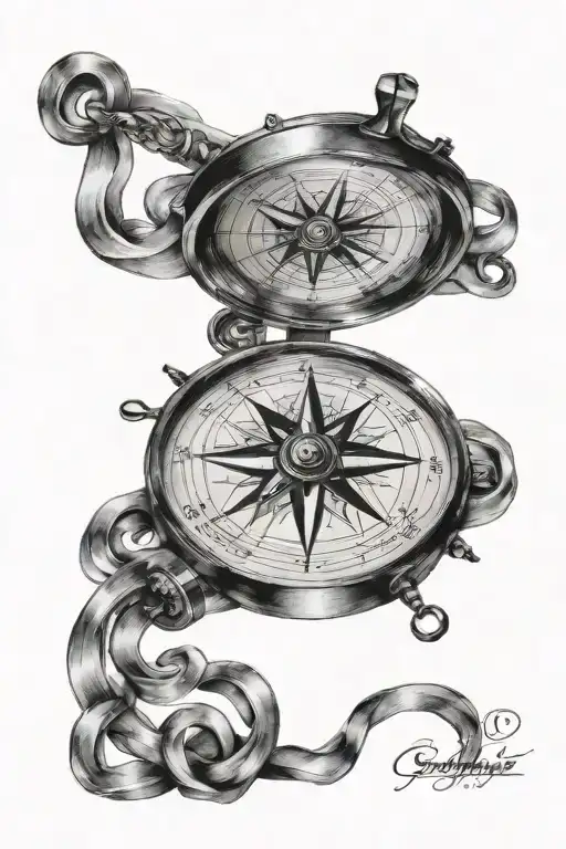 compass with proverbs 19:9  tattoo design idea