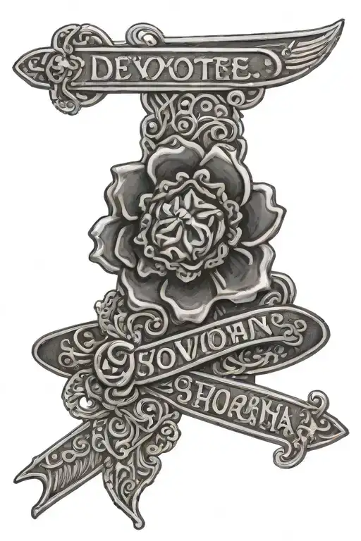 dog collar with the inscription "Devoted Servant of Shoshana" tattoo design idea