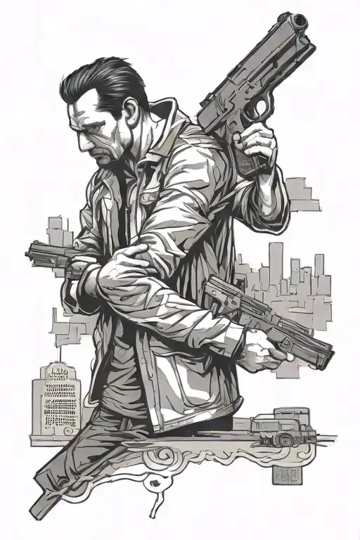 max payne tattoo design idea
