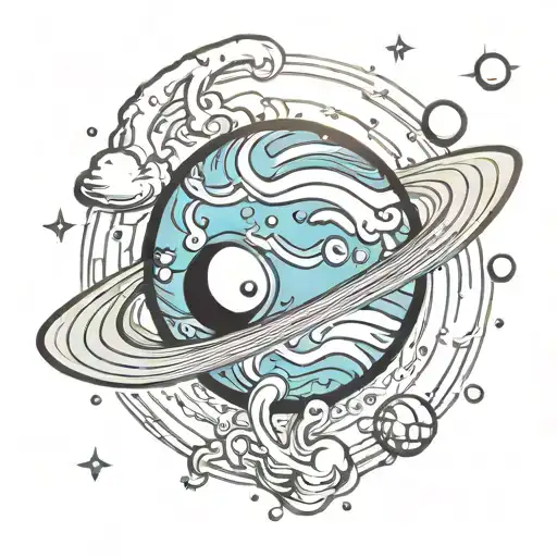 planet venus tattoo design idea
