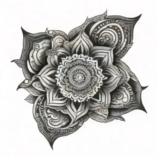 Elbow Mandala tattoo design idea