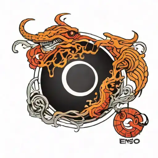enso circle tattoo design idea