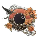 enso circle tattoo design idea