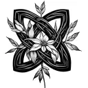 father daughter celtic knot made from flowering wild irish rushes tattoo design idea