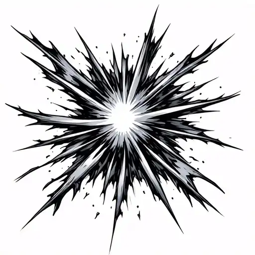 supernova shockwave tattoo design idea