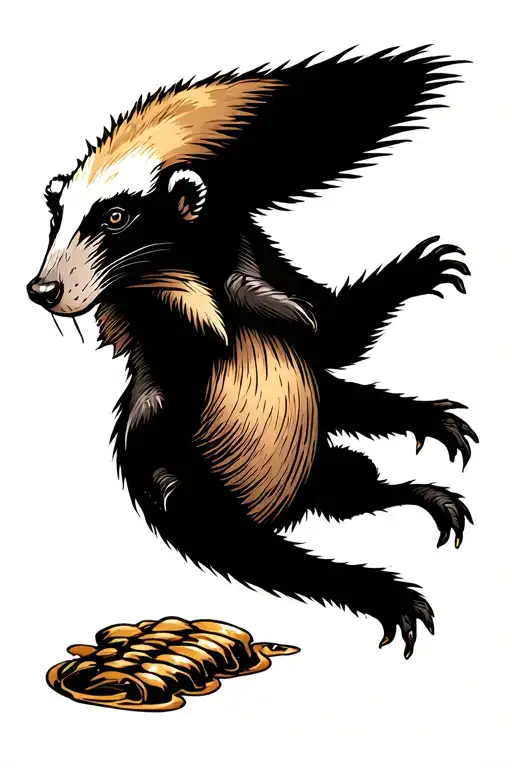 honey badger tattoo tattoo design idea