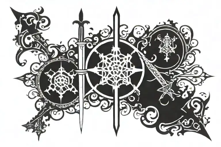Sword art online tattoo design idea