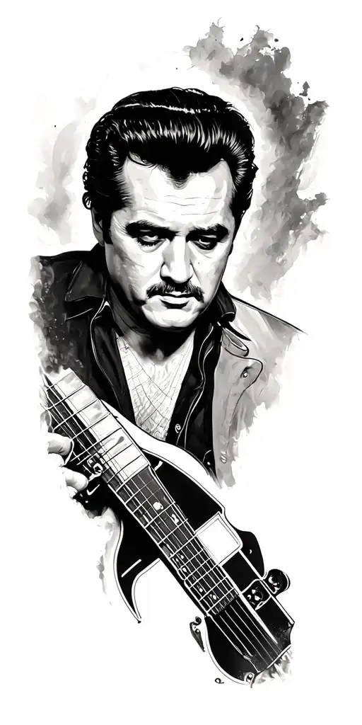 johnny cash tattoo design idea