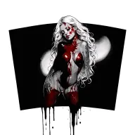 sexy bloody women full body  tattoo design idea