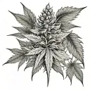Cannabis tattoo design idea