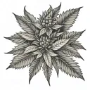 Cannabis tattoo design idea