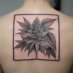 Cannabis tattoo design idea