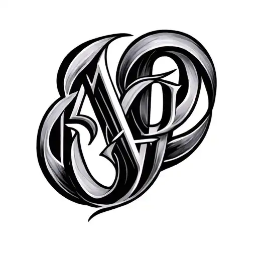 ANIMA - AL initials tattoo design idea