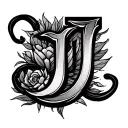 Cursive J tattoo design idea