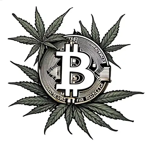 bitcoin Marijuana farmer tattoo design idea