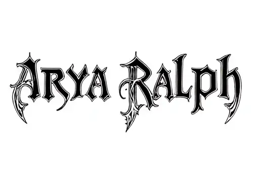 "Arya Ralph" tattoo design idea