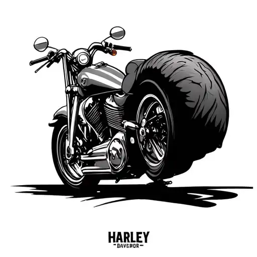Harley Davidson motorcycle tattoo tattoo design idea