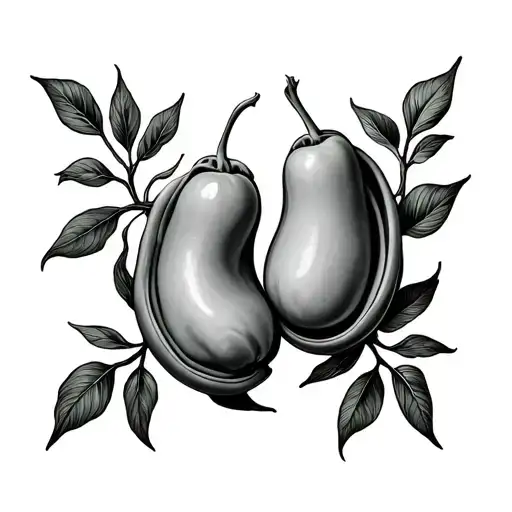 2 Peas In A Pod tattoo design idea